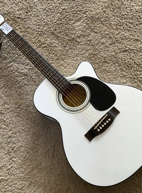 极风 Blast AG210云杉木合板民谣木吉他缺角40寸库存白色初学入门