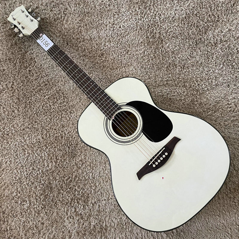 极风 Blast AG210云杉木合板民谣木吉他 40寸库存OM白色初学入门