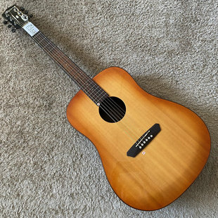 库存卢森 Rosen 云杉玫瑰木面单板民谣木吉他41英寸圆角入门 微瑕