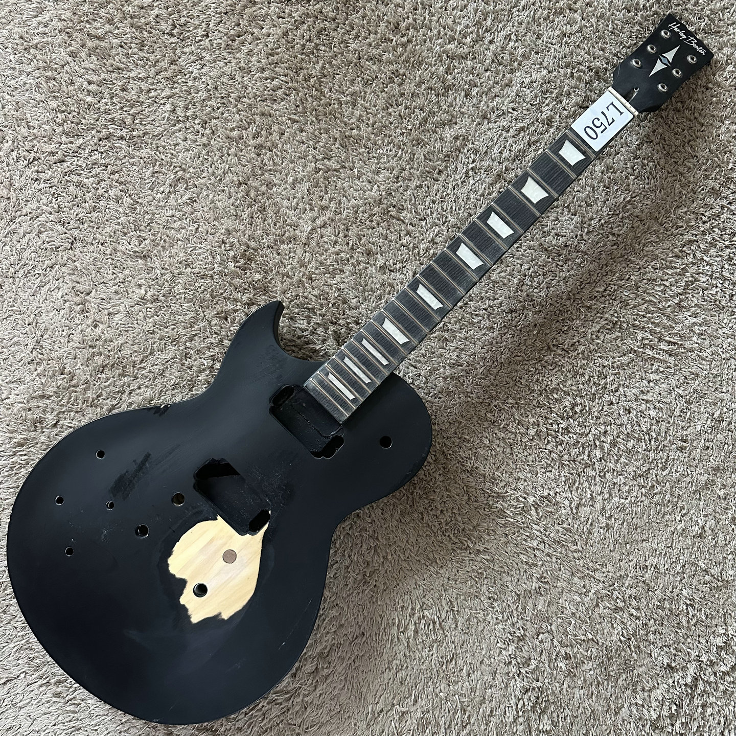 库存Harley Benton HB枫木贴面LP电吉他半成品左手反手DIY未完成