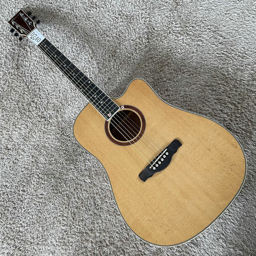 库存 Caraya 云杉木合板民谣木吉他 41寸 D桶缺角初学微瑕 电箱