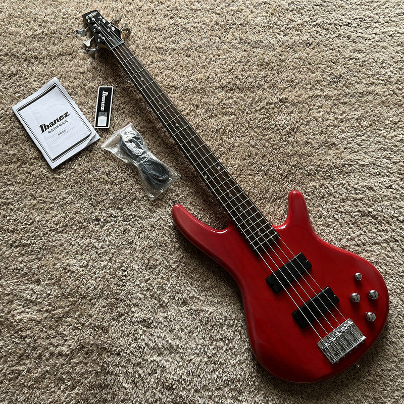 ibanez 依班娜 爱宾斯 gsr205 电贝司五弦主动贝斯 gio系列红色