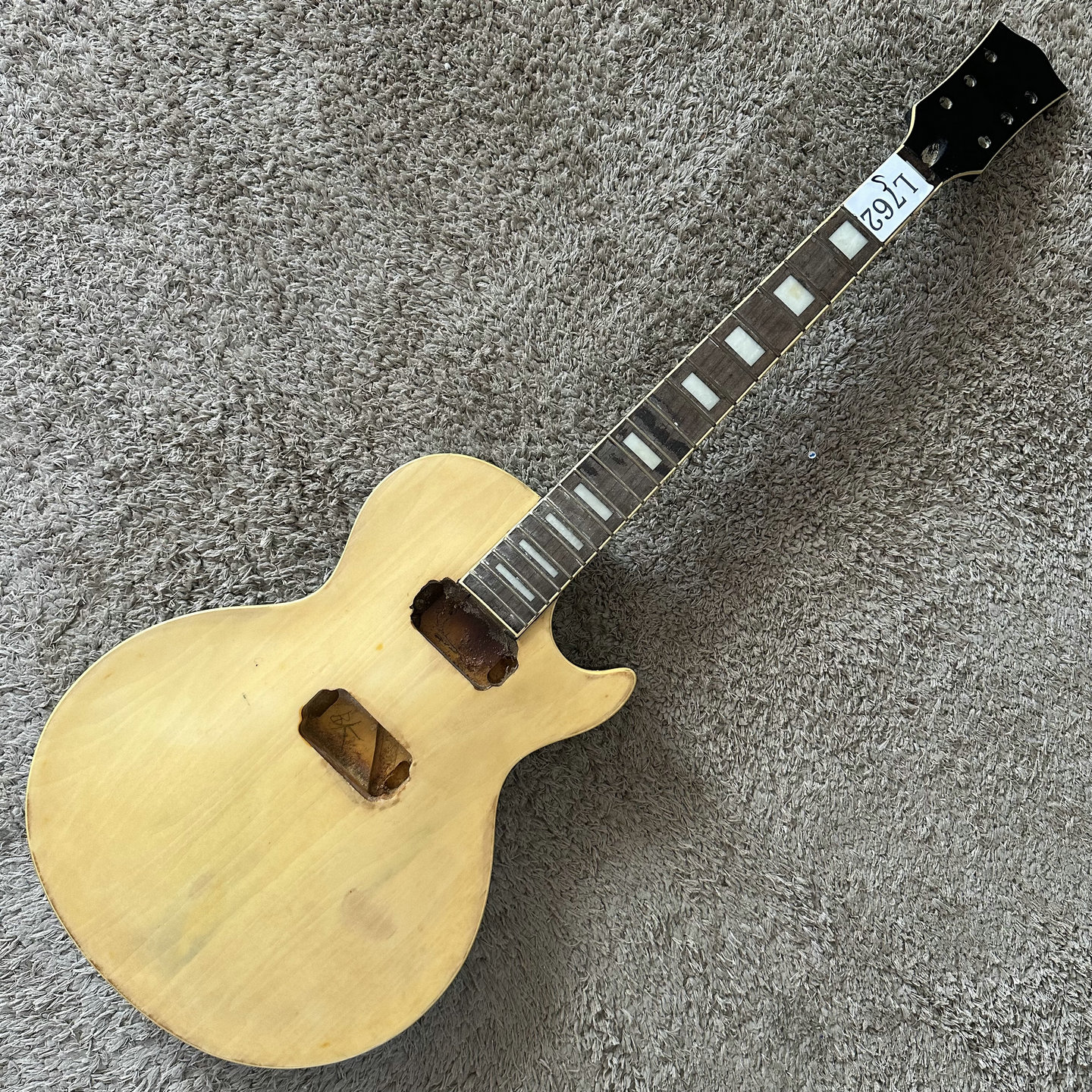 库存清仓枫木贴面LP电吉他半成品DIY未完成双双拾音器 微瑕