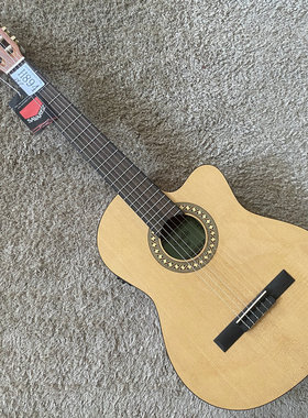 台湾工厂库存 Sunlite 云杉桃花芯缺角古典吉电箱弗朗门戈 39英寸