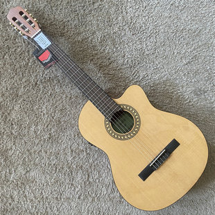 台湾工厂库存 Sunlite 云杉桃花芯缺角古典吉电箱弗朗门戈 39英寸