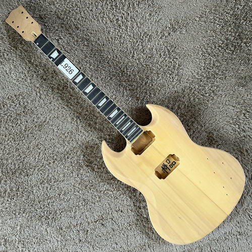样品 SG 电吉他恶魔角半成品DIY 原木色双线圈拾音器 库存微瑕