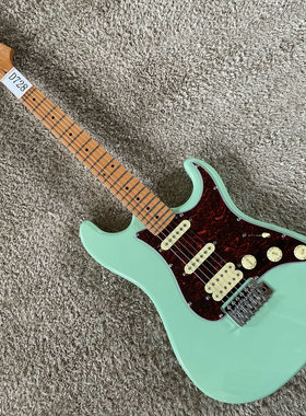 品牌 擦标 ST 款式电吉他烤枫木琴颈 冲浪绿色单单双拾音器 微瑕