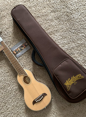 美国 Washburn 勇士34英寸云杉民谣木吉他面单板旅行琴带包 多色