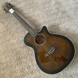 库存卢森 Rosen 云杉桃花心木合板民谣木吉他40英寸缺角入门初学