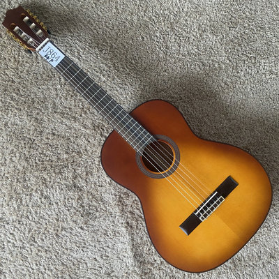 出口云杉桃花芯木古典吉他合板34英寸冰茶渐变色哑光微瑕