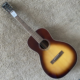 SANTANA 38英寸PARLOR桶云杉胡桃木全单板民谣木吉他跨界日落色