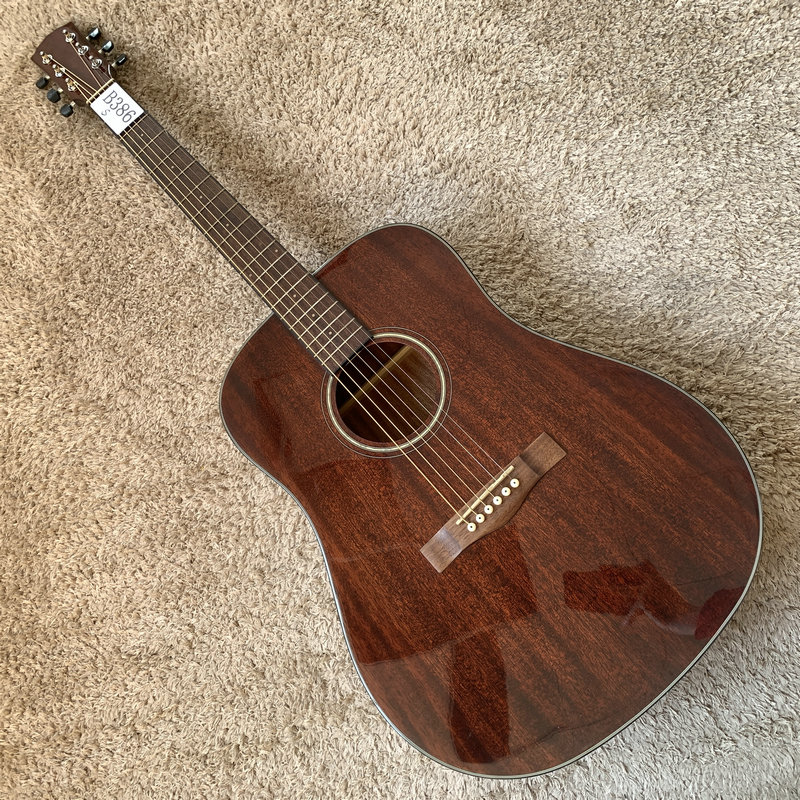 无标 F 家 CD60S 41英寸桃花心木民谣木吉他面单板库存 D桶圆角