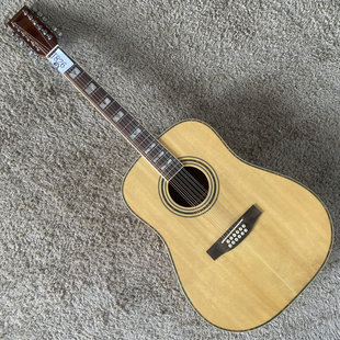 Madison 云杉花芯木面单板民谣木吉他41英寸圆角库存原木色 12弦