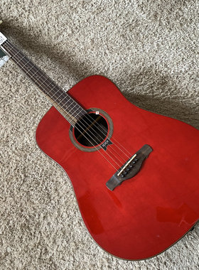 品牌 Dotch 道奇云杉玫瑰木面单民谣木吉他 41寸库存红色 D桶库存