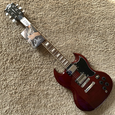 意大利 EKO 品牌 SG 恶魔角电吉他 22品酒红色微瑕库存 专业演出