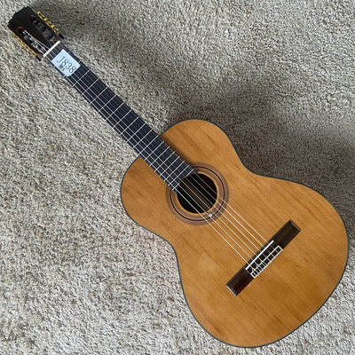 出口 39英寸 4/4红松桃花芯木面单板古典吉他原木色19品 库存专业