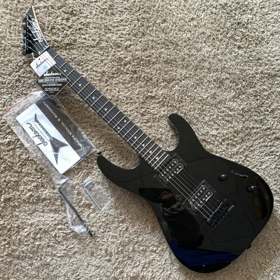 正品 JACKSON JS11 杰克逊 电吉他小双摇 22品亮黑色 初学入门