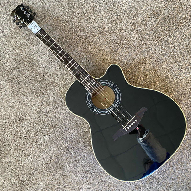 极风 Blast 云杉木合板民谣木吉他 40寸库存 缺角黑色 微瑕特价