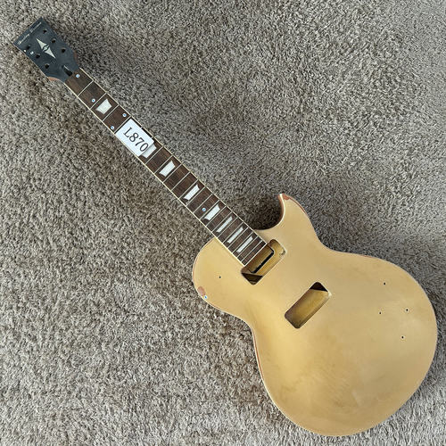 Harley Bneton 枫木贴面LP电吉他半成品DIY 金色 无配件瑕疵库存