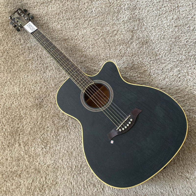 极风 Blast 云杉桃花芯木合板民谣木吉他 40寸缺角黑色初学瑕疵