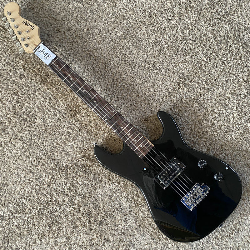 库存 Ocean ST 电吉他 六点式单摇黑色 儿童琴 迷你尺寸 微瑕疵