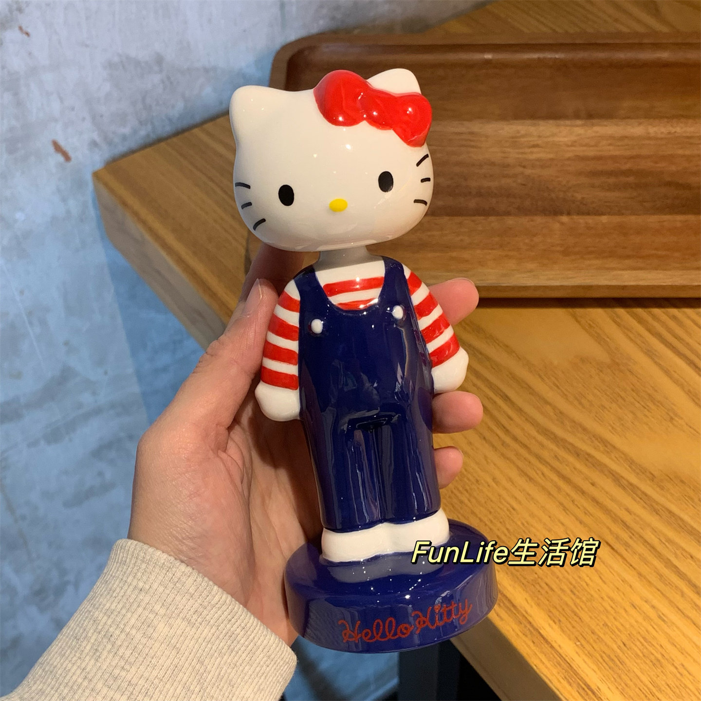 FunLife生活馆 可爱卡通长腿hellokitty摇头晃脑陶瓷摆件生日礼物,家居饰品,桌面摆件,淘宝优惠券,粉丝福利购,淘宝优惠卷