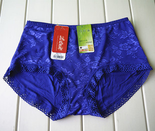 大码 送妈妈和胖mm 高腰蕾丝网纱镂空天竹纤维胜纯棉女内裤