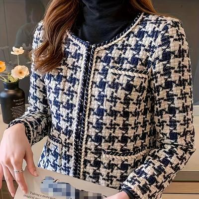 小香风高端外套女2025新款粗花呢