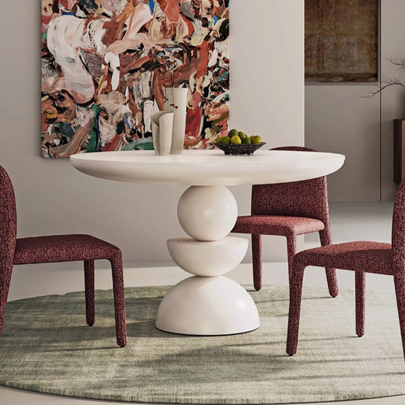 设计师款玻璃钢圆桌现代简约创意桌子家用艺术风葫芦桌