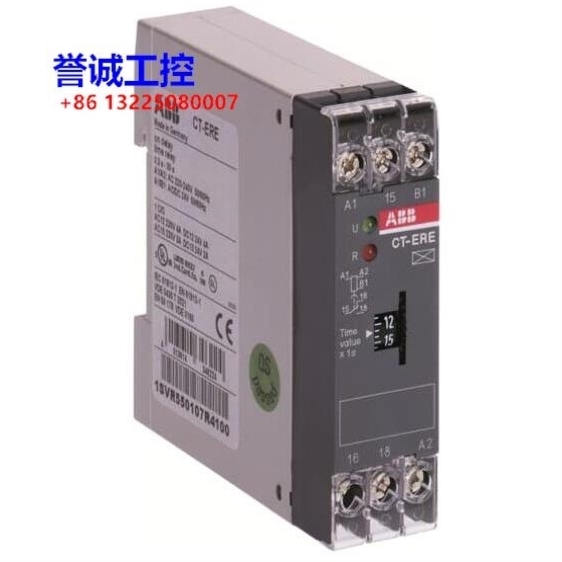 ABB时间继电器 CT-ERE,1 c/o,0.1-10s,110-130VAC议价