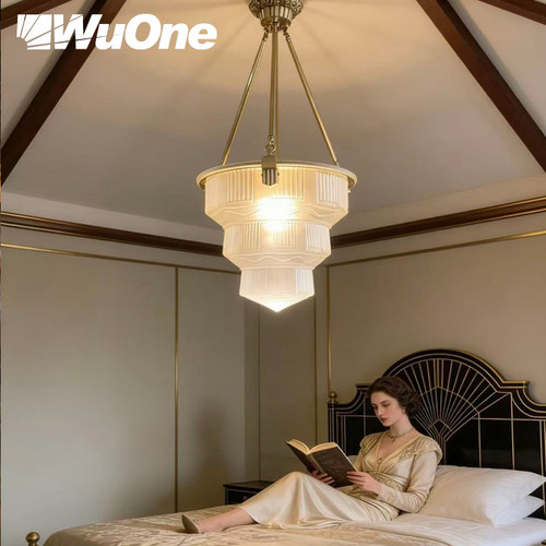 老上海海派民国阿代扣风玻璃吊灯