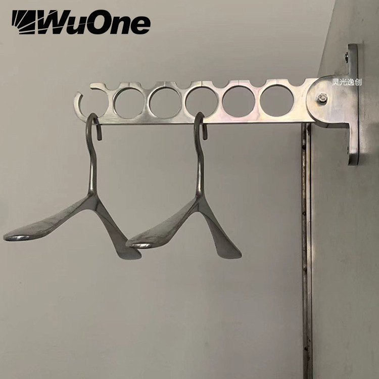 wuone灵光逸创工业风复古加厚折臂挂衣架铝材铜材浴室玄关架卧室