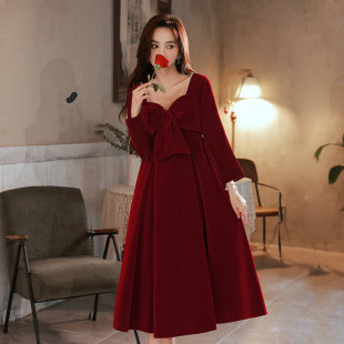 孕妇敬酒服新娘结婚遮肚大码 胖mm订婚晚礼服红色连衣裙婚服小个子