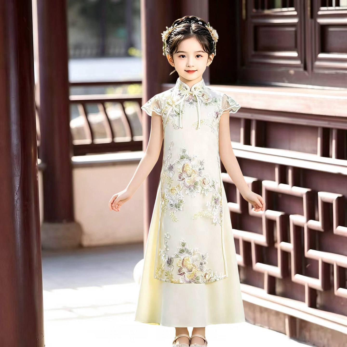 2026新款女童旗袍连衣裙夏季