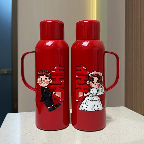 结婚礼物！不锈钢结婚保温水壶