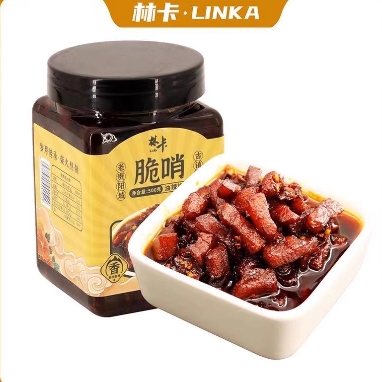 林卡贵州脆哨辣椒酱500g装