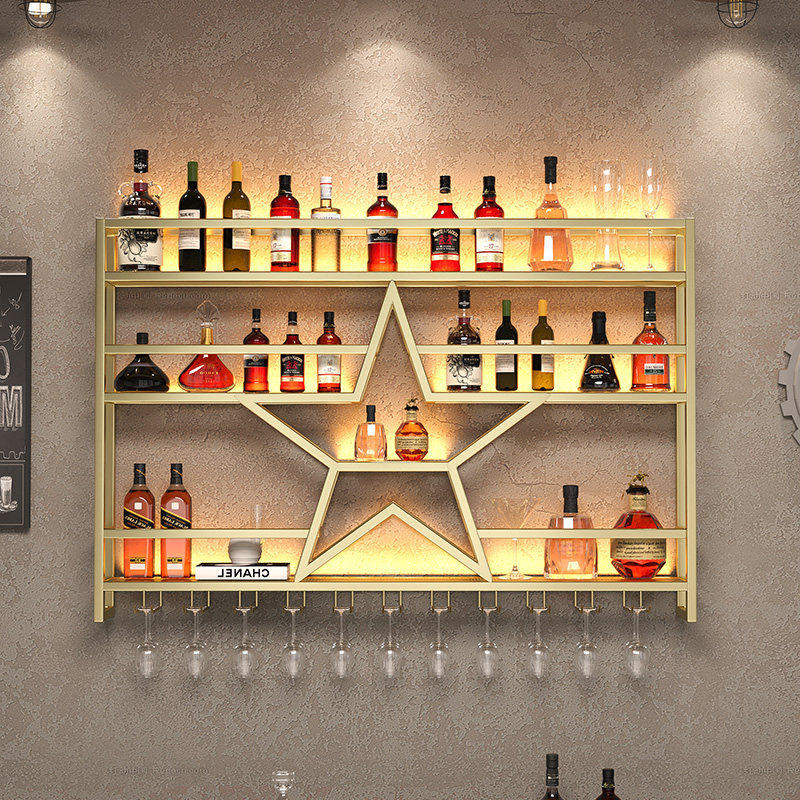 吧台壁挂酒架置物架红酒架子酒杯架倒挂放置架展示架摆件葡萄酒架