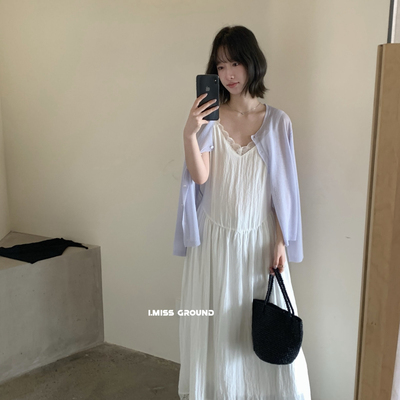 IMISS-夏上新韩标仙仙儿蕾丝花边连衣裙R70991