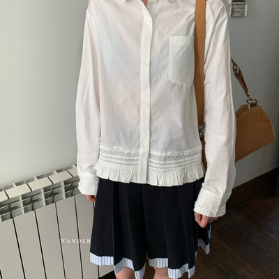 WANDER-26年春款重工下摆衬衫2636028