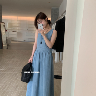 IMISS 26年夏上新复古水洗浅色牛仔裙R80706