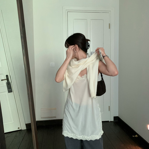 IMISS-上新韩标仙仙儿花边丝绒叠穿吊带连衣裙(只卖吊带裙)S61182