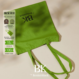 Briskerblack定制彼刻绿帆布包休闲单肩手提包