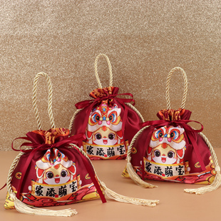 宝宝满月喜糖袋子小孩出生伴手礼袋诞生周岁生日回礼百日宴礼品袋