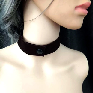 夏季新品单面丝绒带项链黑色简约脖子饰品颈链项圈遮颈纹短款