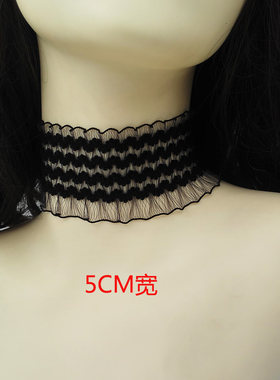 蕾丝脖子遮挡锁骨链颈圈