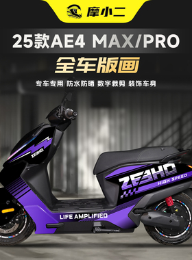适用25款极核AE4 MAX/PRO全车版画个性拉花装饰贴纸膜防刮改装件