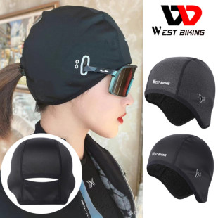 冬季 骑行小帽抓绒保暖运动防寒防风护耳代驾头盔内衬帽自行车头套