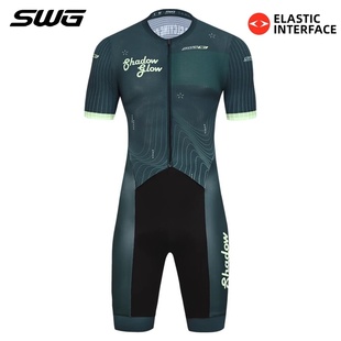 SWG铭胜短袖 备 男连体骑行服双箭头专业坐垫山地公路自行车骑行装