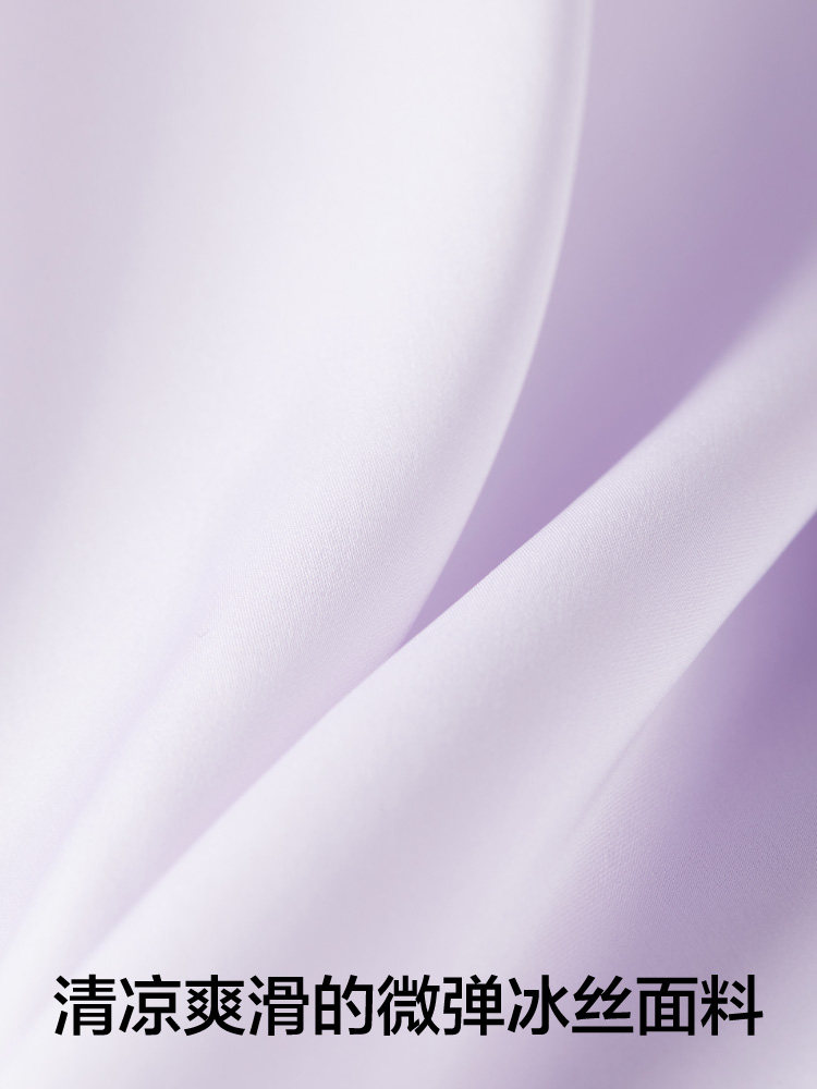 바나나 실크 실크 501HOME 여성 잠옷 섹시한 서스펜더 노출 방지 잠옷 여름 얼음 실크 잠옷 순수한 정욕 스타일