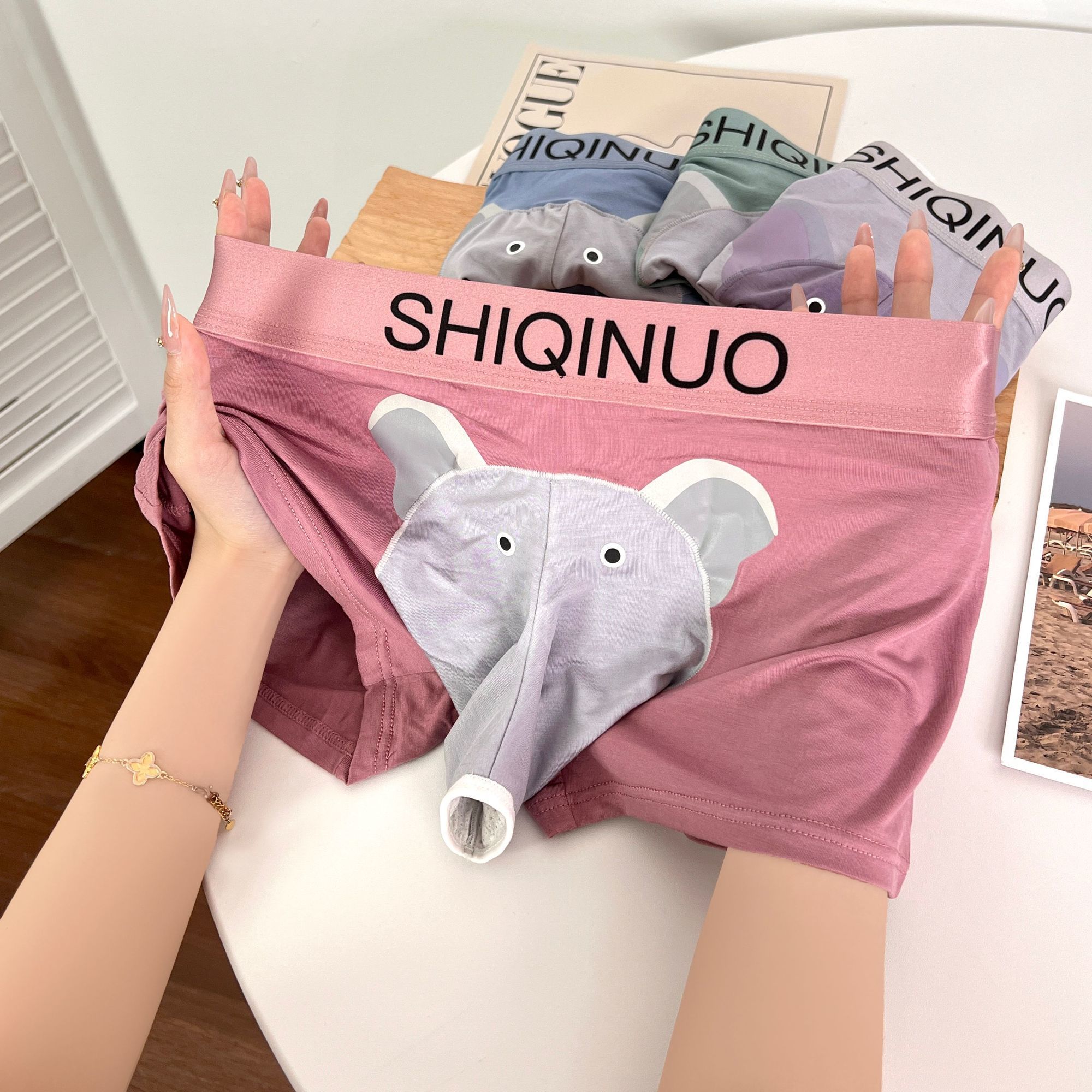 莫代尔新款可爱卡通大象鼻内裤